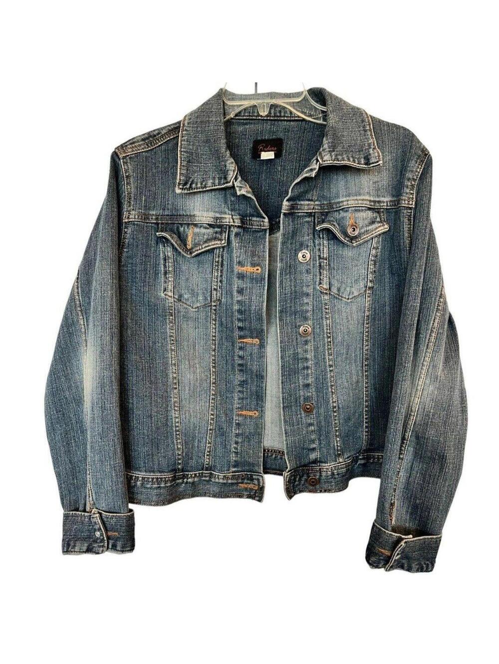 Denim Jacket Womens Riders by Lee Indigo Sz Large Copper Collection 1123.5